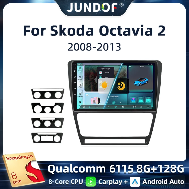 

Android 13 WIFI+4G Carplay Car Radio GPS For SKODA Octavia 2 A5 2008 2009 2010 2011-2013 Multimidia Player Head Unit Stereo
