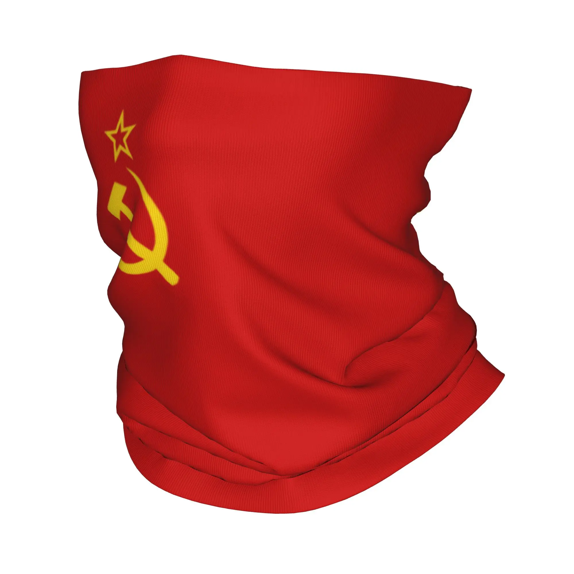 Benutzerdefinierte Flagge der Sowjetunion, Winter-Stirnband, Halswärmer für Damen und Herren, zum Wandern, Camping, Schlauchschal, russisches CCCP-Gesichtsbandana, Gaiter