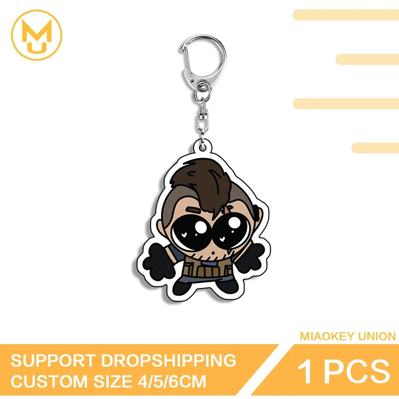 لدعوة الواجب مثيرة للاهتمام أنيمي الشكل جميل مزدوج الوجهين سلسلة المفاتيح تصميم مبتكر حصري مجوهرات عصرية ساحرة