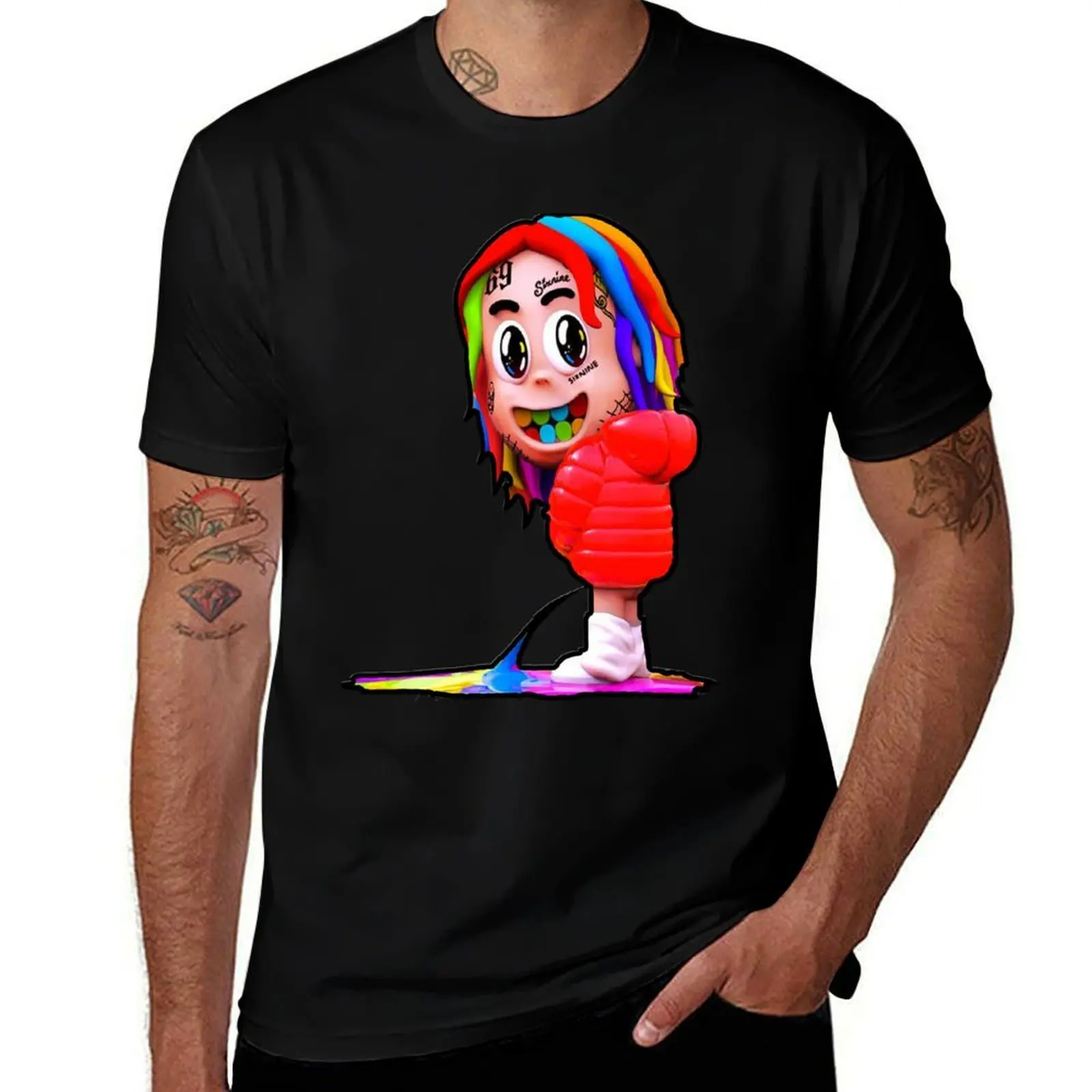 Dummy Boy'' 6ixN9ine Collection T-Shirt Casual Basic Short Sleeve T-Shirt