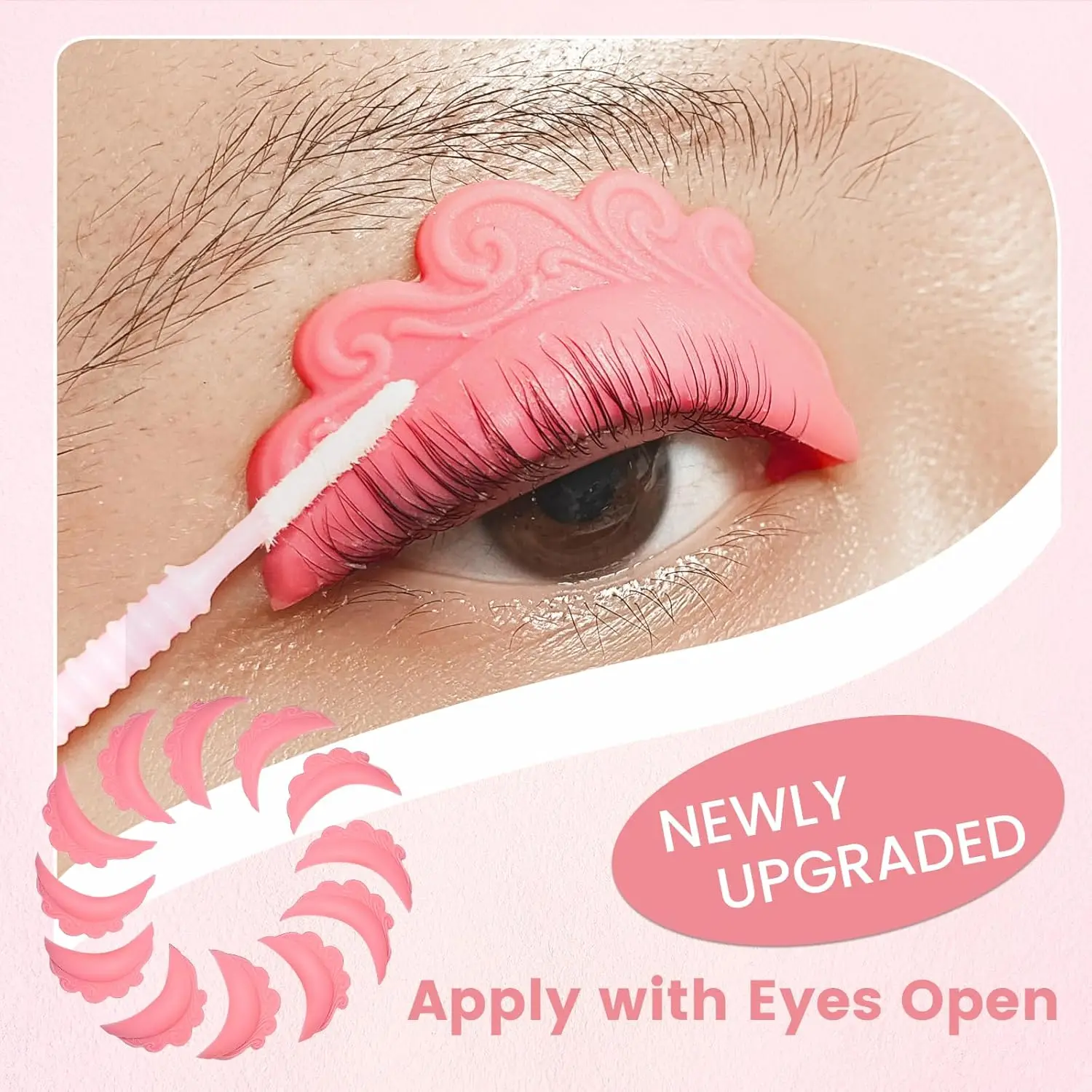 Lomansa 6 Paia C Curl Silicone Ciglia Perm Pad Ciglia Appiccicose Aste Scudo Sollevamento 3D Accessori Per Ciglia Strumento di Trucco