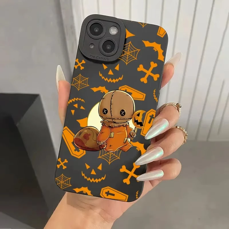 ハロウィンゴーストキャッスル柄スマホケース Apple iPhone 17 16 15 Pro Max 14 Plus 13 12 11 17Air 16E ソフトカバー