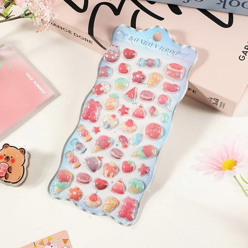 Hot Selling 3D Reliëf Meerdere Modellen Stickers Kuromi Leuke Cartoon DIY Mobiele Case Decoratie Driedimensionale Stickers Gift