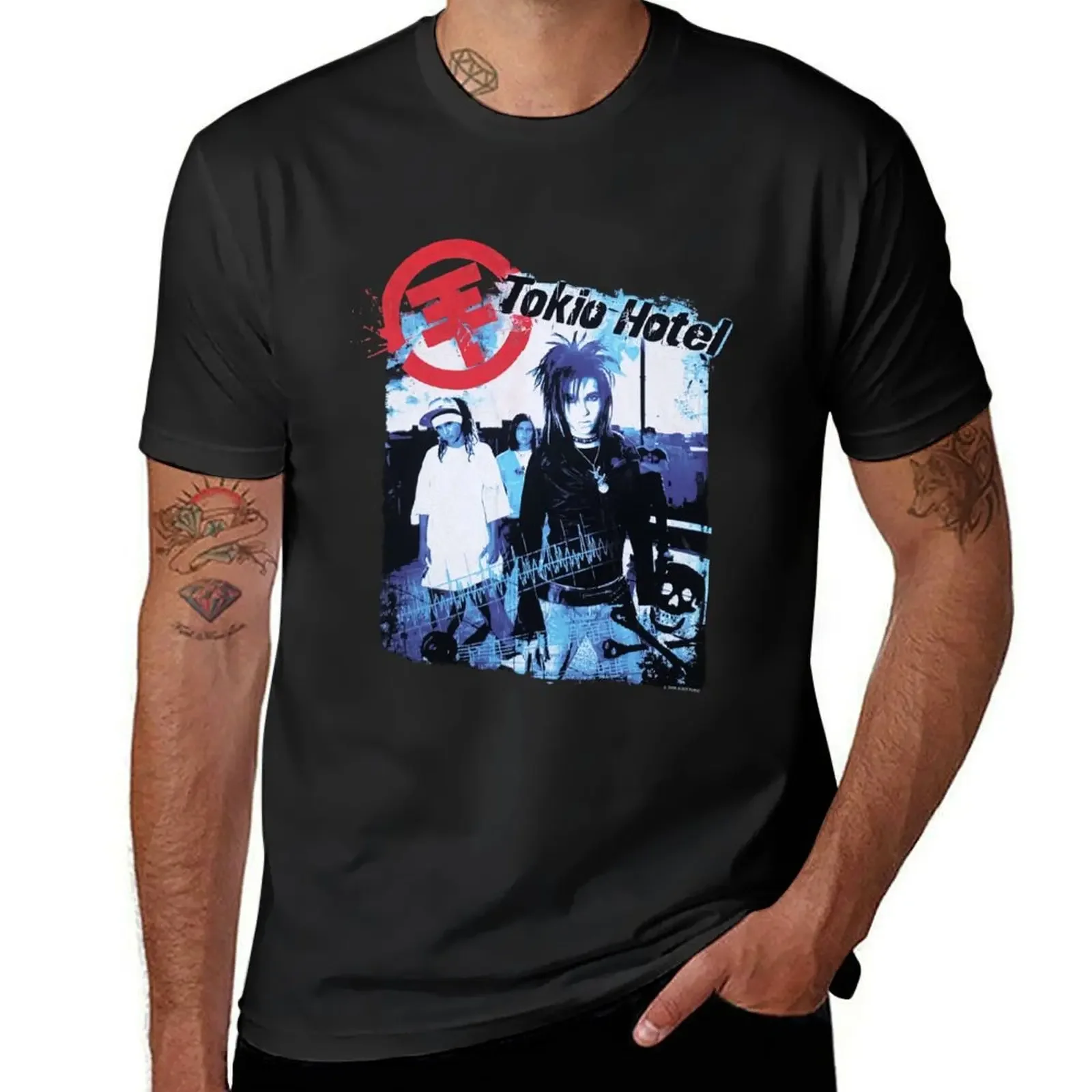 

Tokio Hotel blue T-Shirt aesthetic clothes customs plain t shirts for men cotton