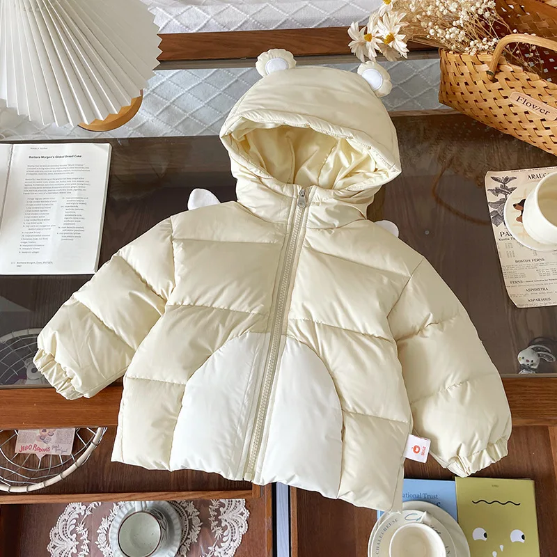 

Toddler Girls Down Jacket 2025 Winter Hooded 90% White Duck Kids Baby Girls Down Coat Thicken Warm Children Girls Casual Parkas