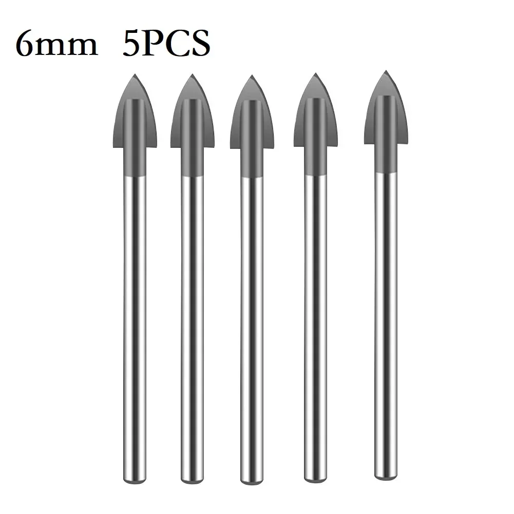 5PCS Tile Glass Drill Bit Set Carbide Tipped For Ceramic Tile Cutter Tool Hole Saw 3mm 4mm 5mm 6mm 8mm 10mm 12mm
