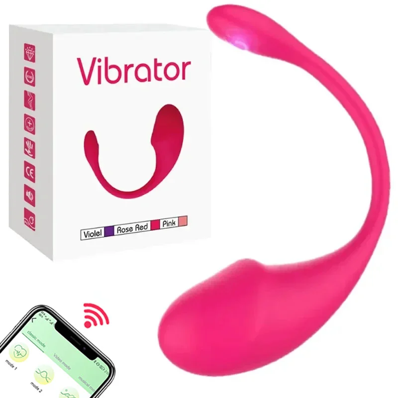 Consolador vibrador inalámbrico con Bluetooth para mujer, huevo con Control por aplicación, estimulador de clítoris, punto G, huevo de amor, juguete sexual vibratorio para adultos