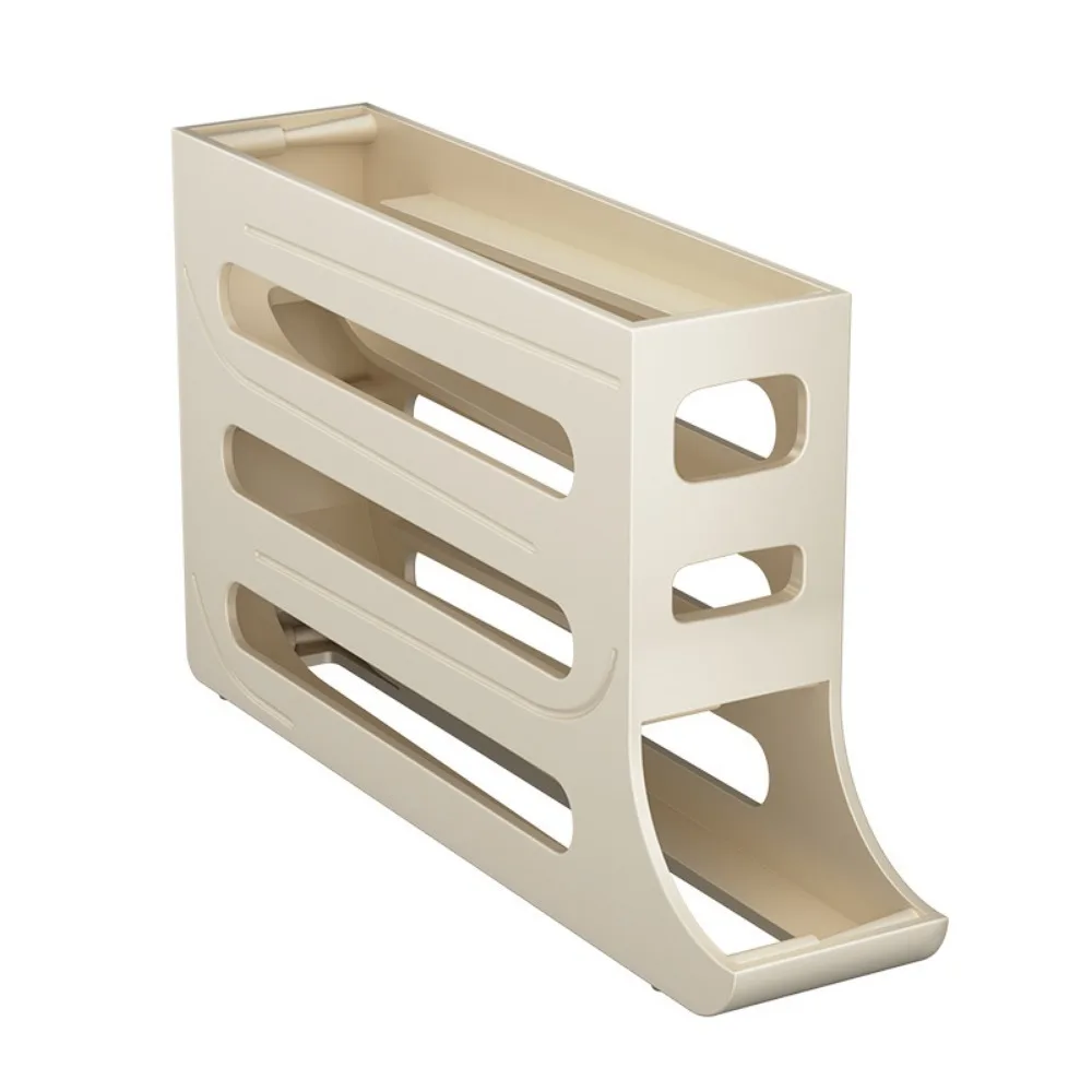 1pc rolling egg box, automatic replenishment, space saving, easy to retrieve, refrigerator side door storage image 5
