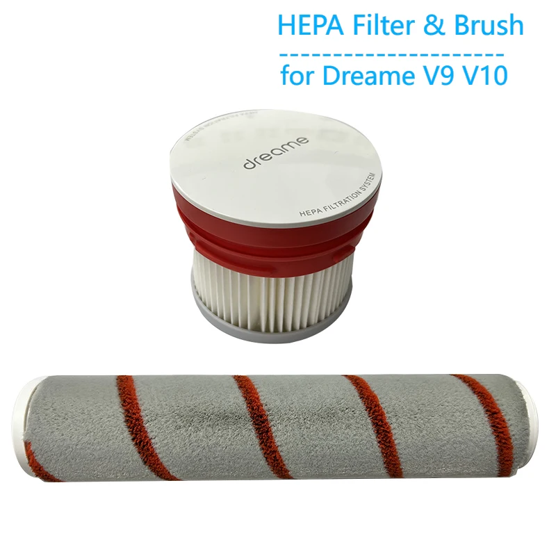 Original HEPA Filter Main Brush Replacement for Dreame V9 V10 V9P V8 VVN3 Handheld Vacuum Cleaner Parts Roller Brush Accessories