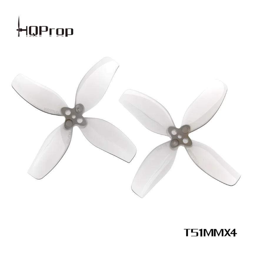 HQPROP 4 블레이드 PC 프로펠러, RC FPV 프리스타일, 2 인치 시네후프 덕트 드론 교체 DIY 부품, T51MX4, 51mm, 12 개