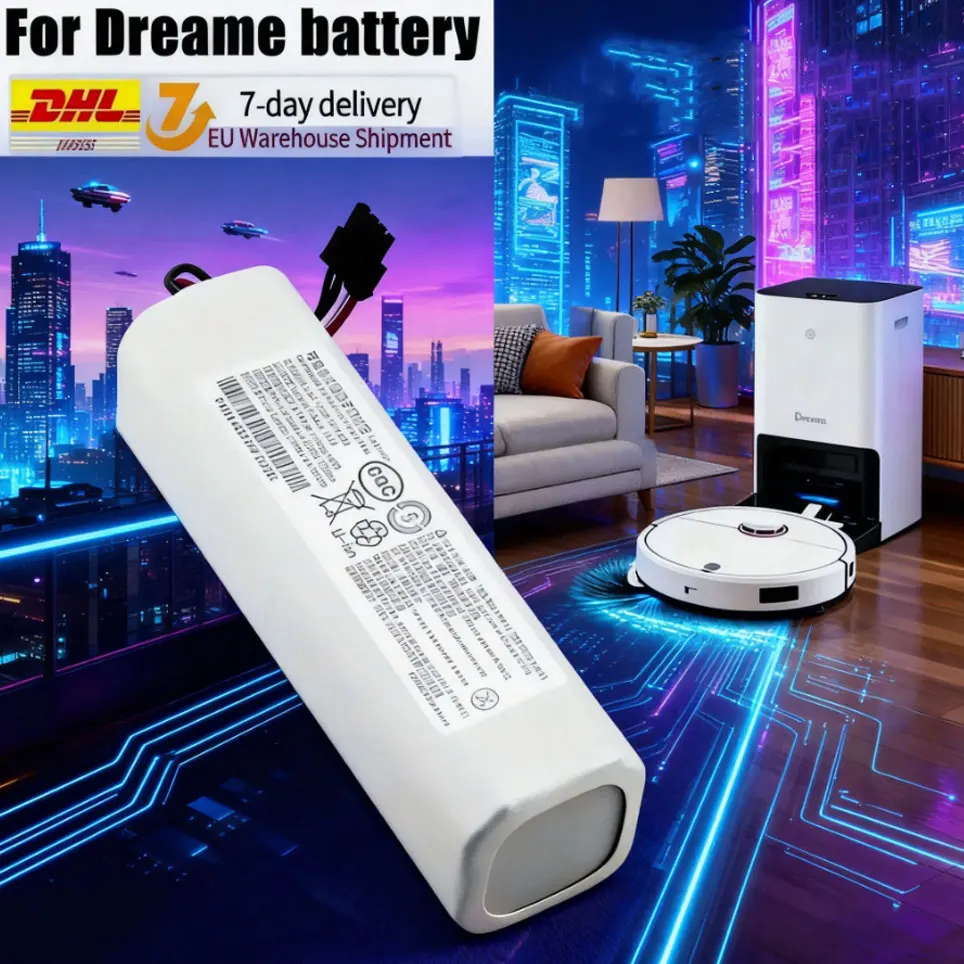 Batterie Li-ion originale P2008-4S2P-MMBK pour aspirateur robot Dreame D9 F9 L10 L10 Pro 14.4V 12800mAh 4INR19/66-2