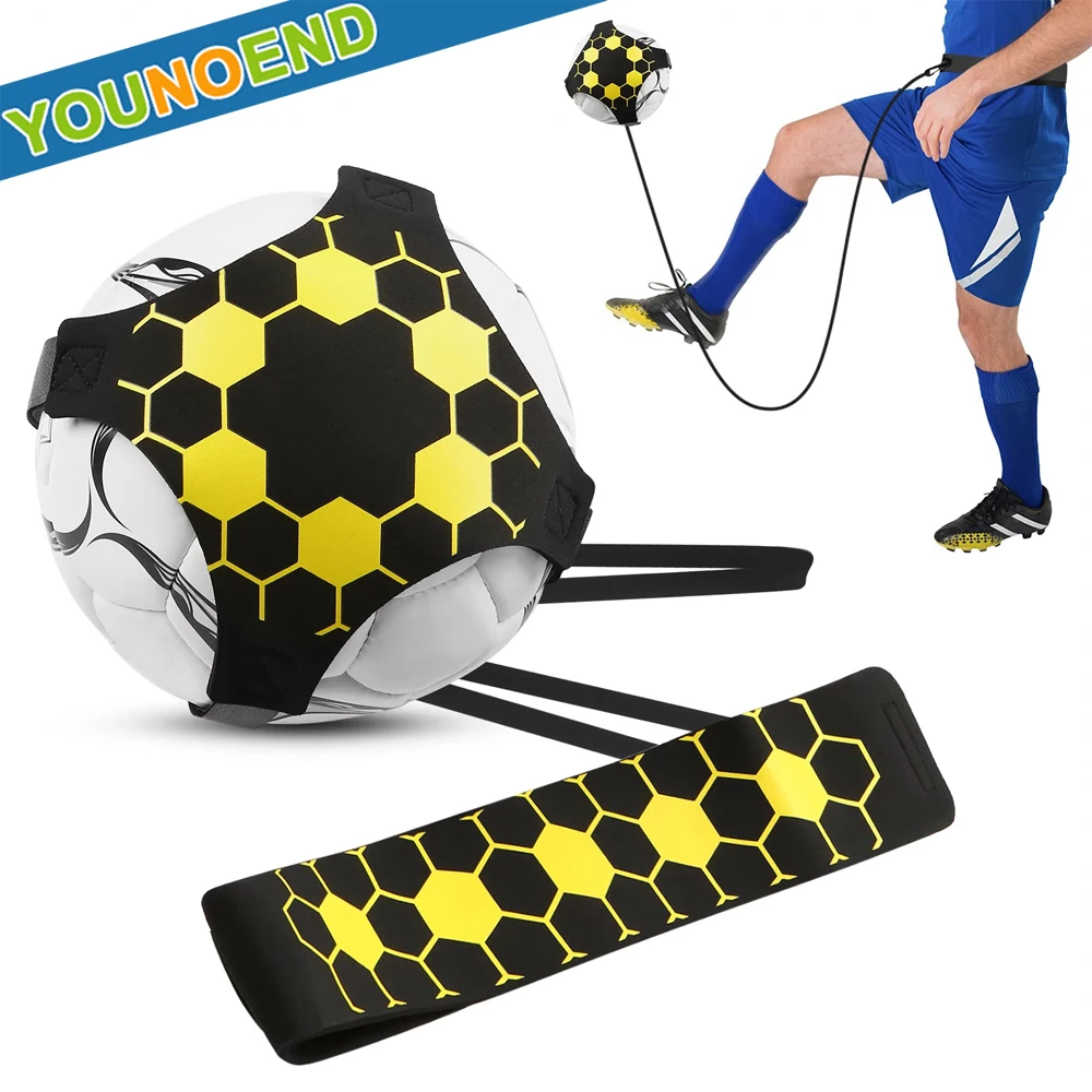 Cintura da allenamento regolabile per calcio calcio Kick Trainer Solo Practice Training Aid-calcio pallavolo Rugby misura palla 3,4,5