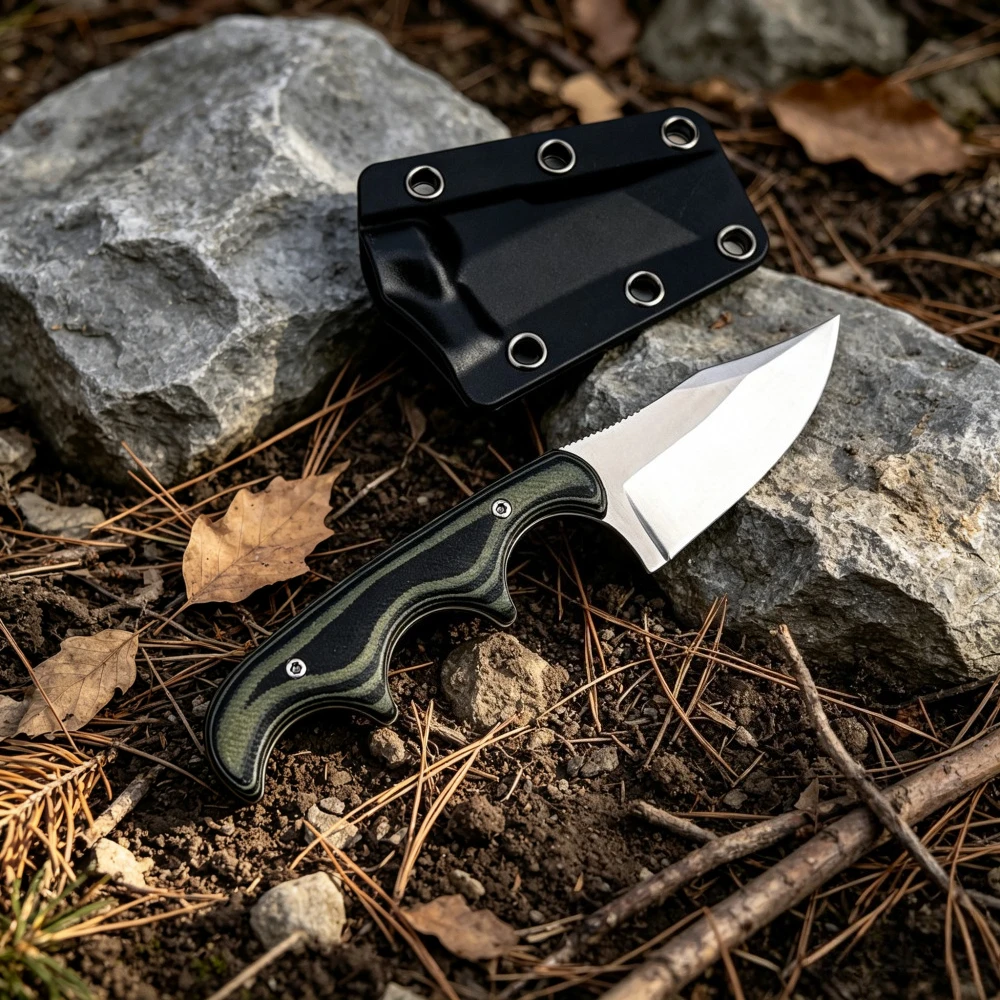 2387 มีดใบตาย ใบมีด 8Cr13Mov ด - Bushcraft Knife Fixed บทวิจารณ์และราคา