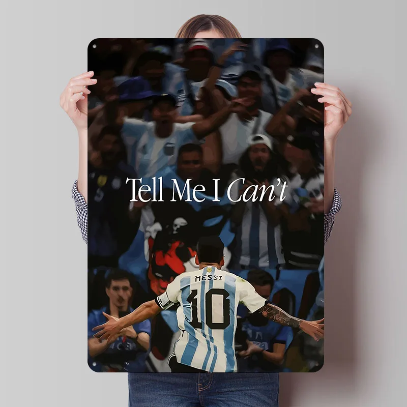 ميسي أخبرني لا أستطيع المعادن المشارك تين علامات جدار ديكور فني المنزل علامة معدنية مخصصة للمنزل الديكور الملصقات على الحائط الرجعية