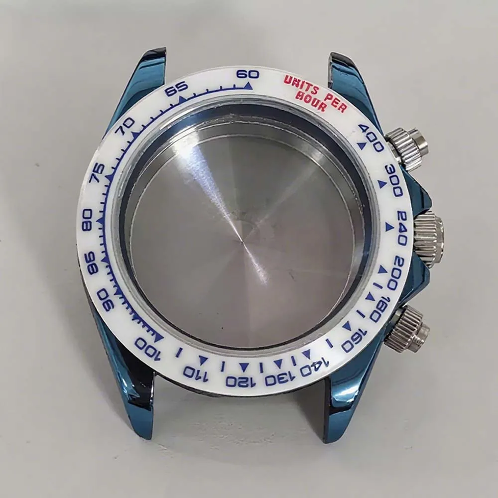 

39MM Watch Case for VK63 Movement 316L Stainless Steel Sapphire Glass Shell Watch Accessories