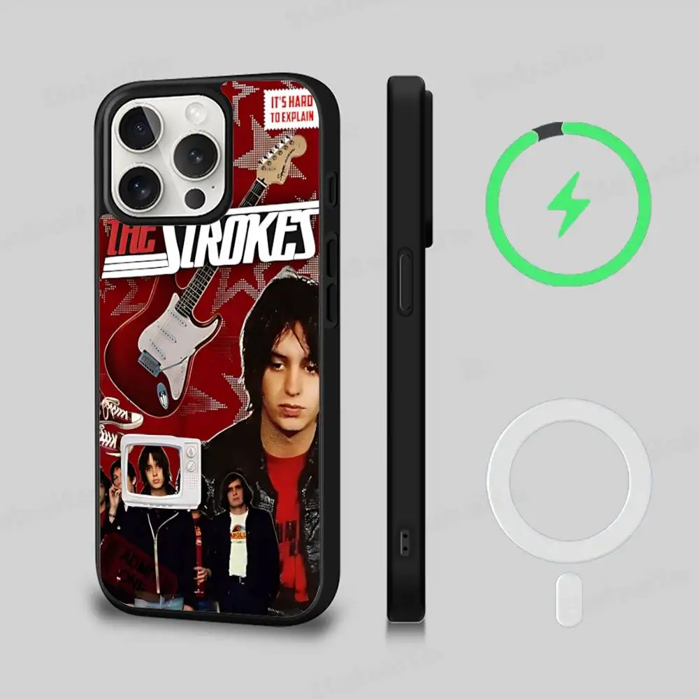 

Rock Band The S-strokes Classic For Magsafe Case For IPhone 17 16 Pro Max 15 14 Plus 13 12 11 Wireless Charging Phone Cover