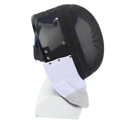 Fencing Protective Gear Fencing Sports Mask Fencing Protective Helmet with Padded Bib for Daily Practice and Competition Black