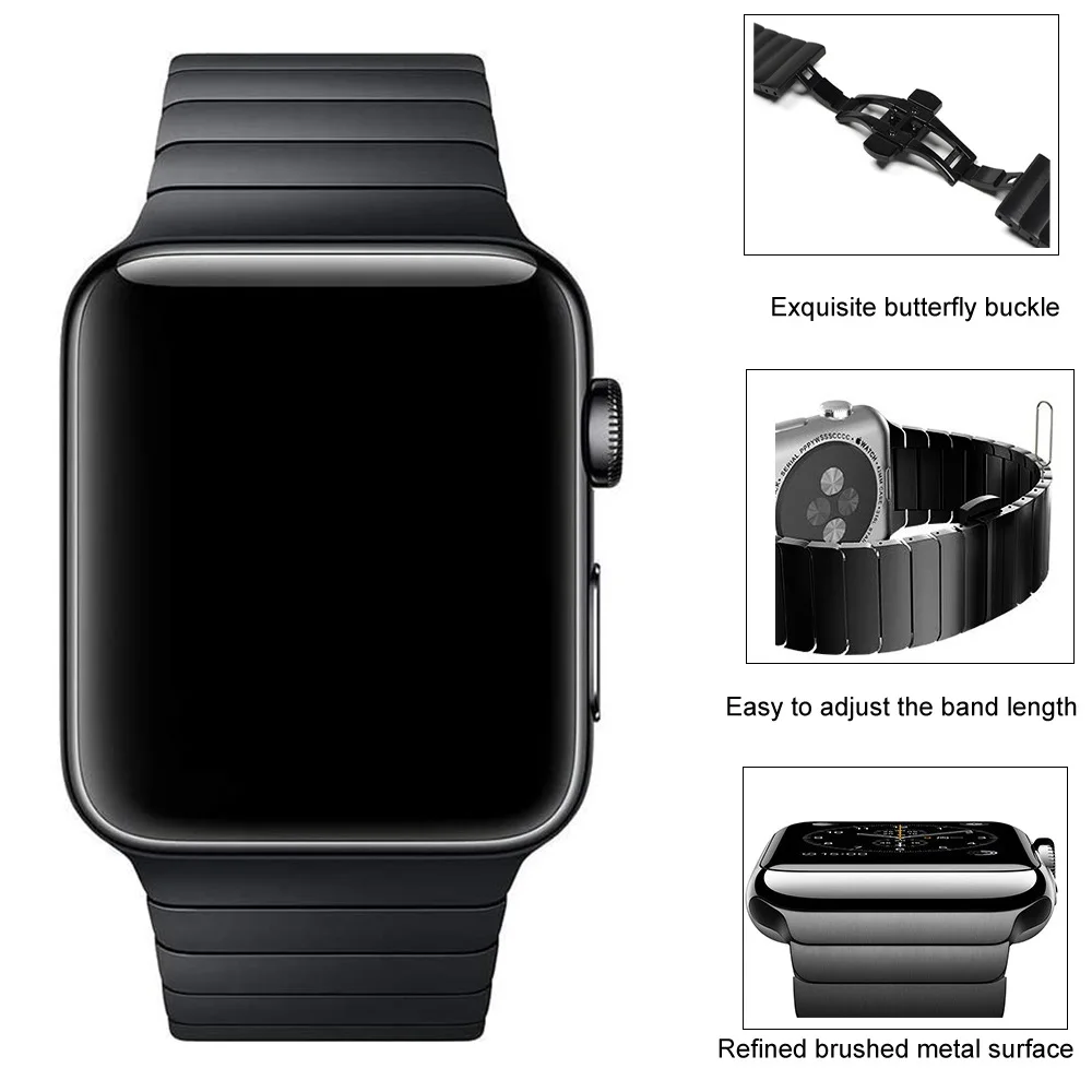 Bracelet for apple watch ultra 2 49mm 9 8 6 5 7 band 45mm 44mm 41mm 40mm Stainless Steel correa for iwatch SE strap 3 42mm band