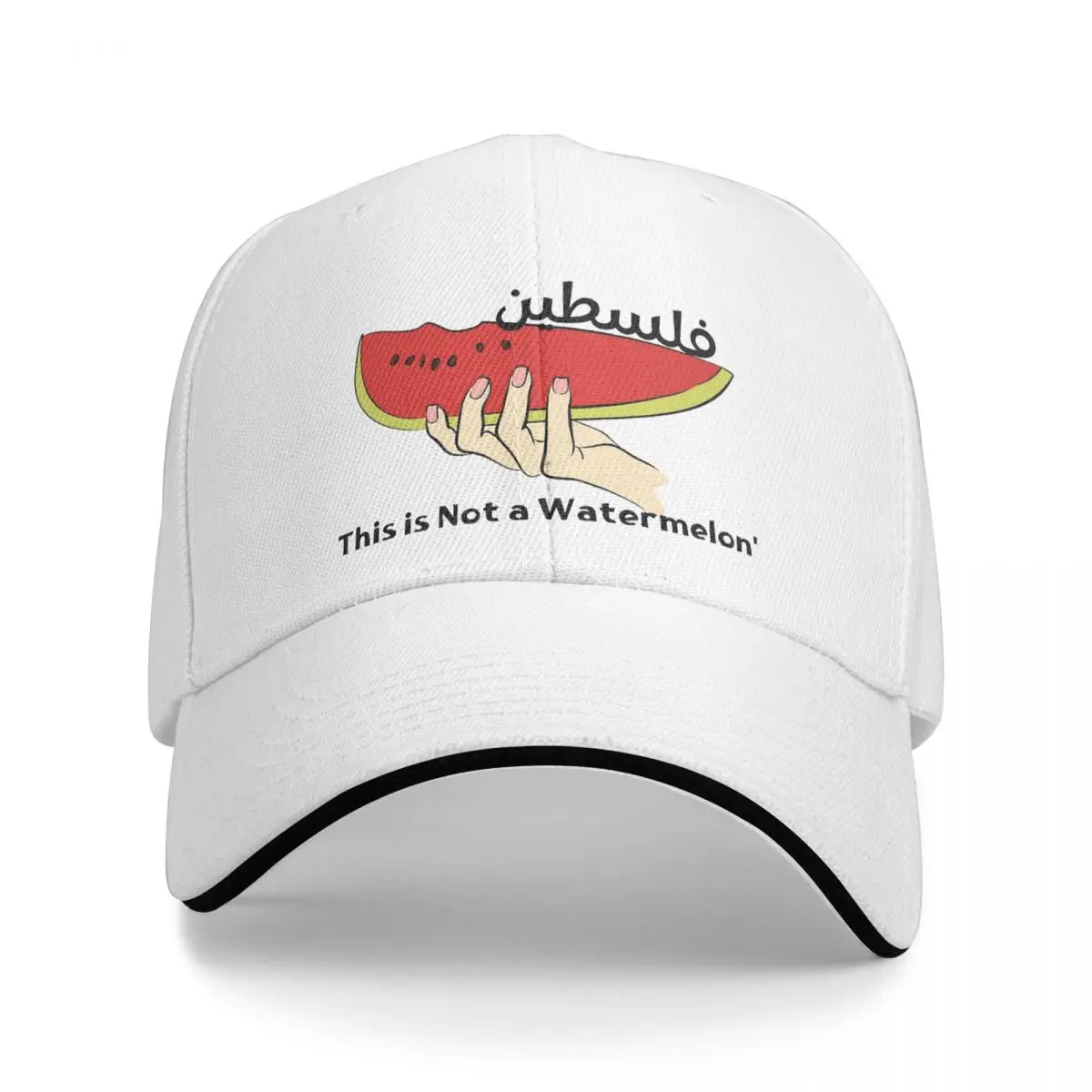 Fashion This Is Not A Watermelon Baseball Caps For Men Women Trucker Hat Parody Magritte Watermelon Headwear For Daily Travel