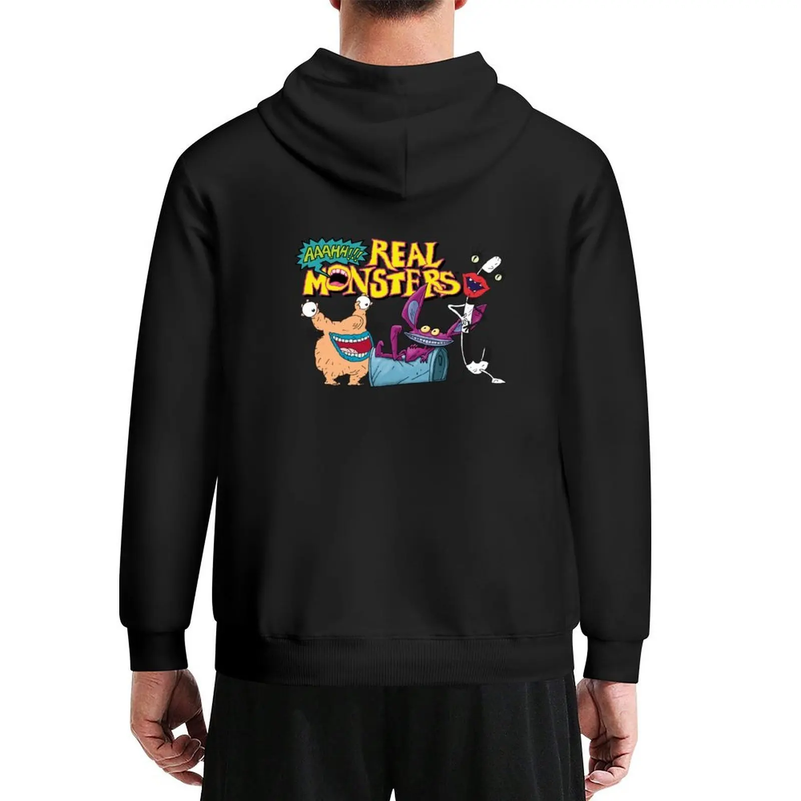 

Aaahh!!! Real Monsters Friends Group Logo Hoodie men wear japanese style men's clothes men's winter sweater hoodie men