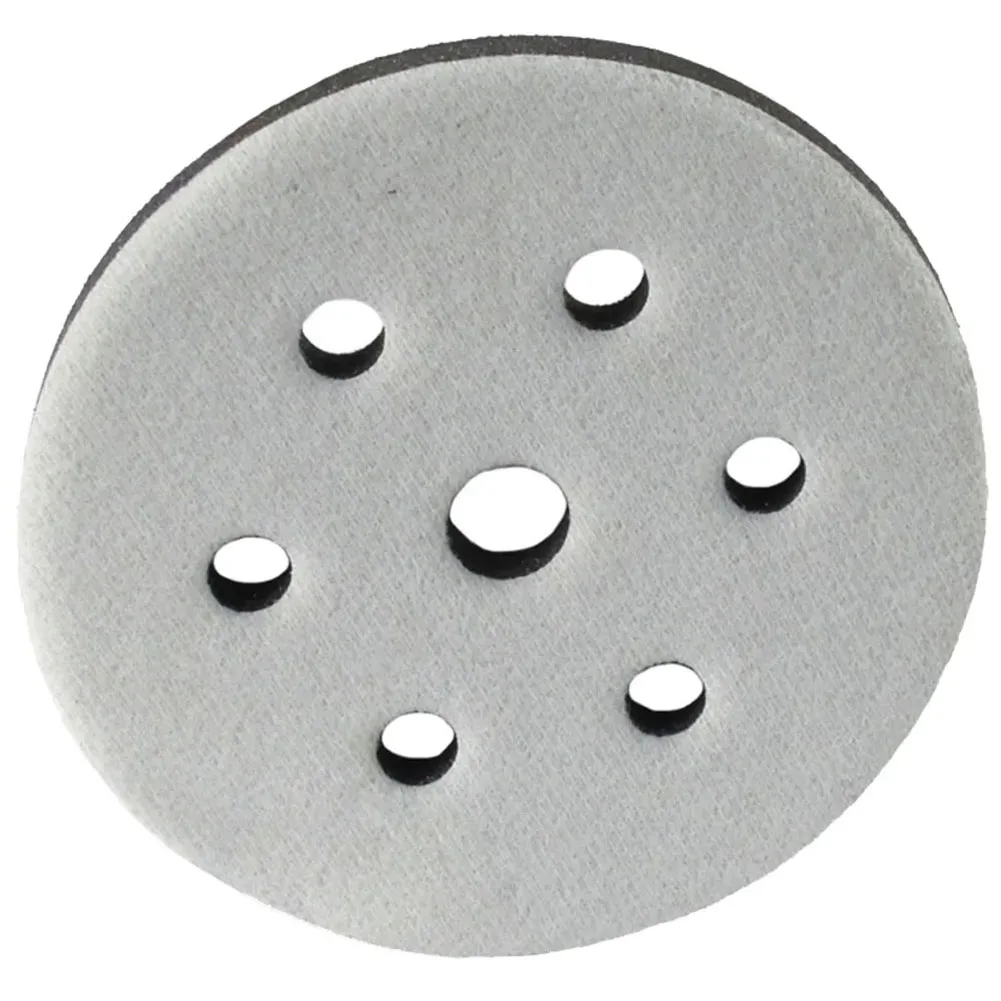 6 Inch 150mm 7Holes Sponge Interface Pad Sanding Disc Complements Orbital Sanding Reduces Vibration Supports Disc Pad Parts Tool