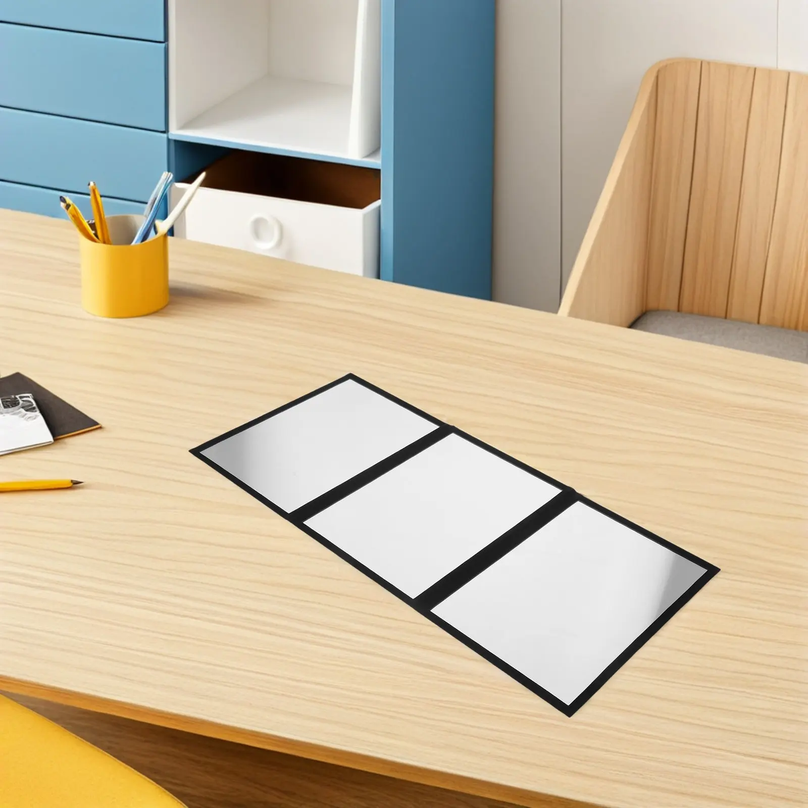 magician-3-way-stage-mirror-tri-fold-illusion-practice-rehearsal-gimmick-card-coin-training-tool-beginner-to-professional