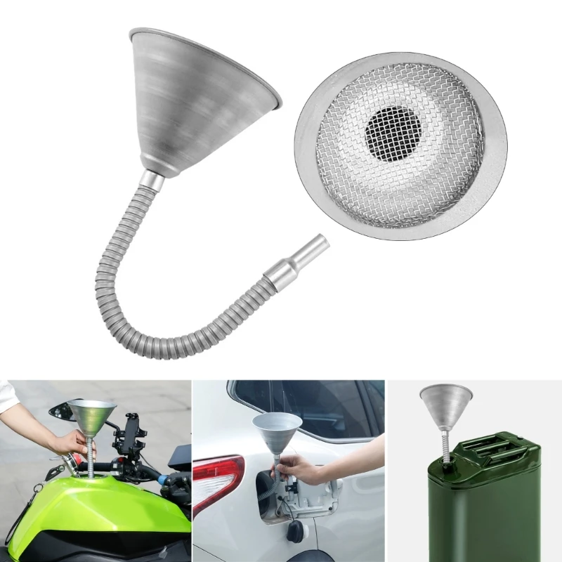 

Universal 360 Degree Rotating Liquid Pouring Tool for Car Motorcycle Oil Diesels Fuel Gasoline Filling Spout Funnel with Filter