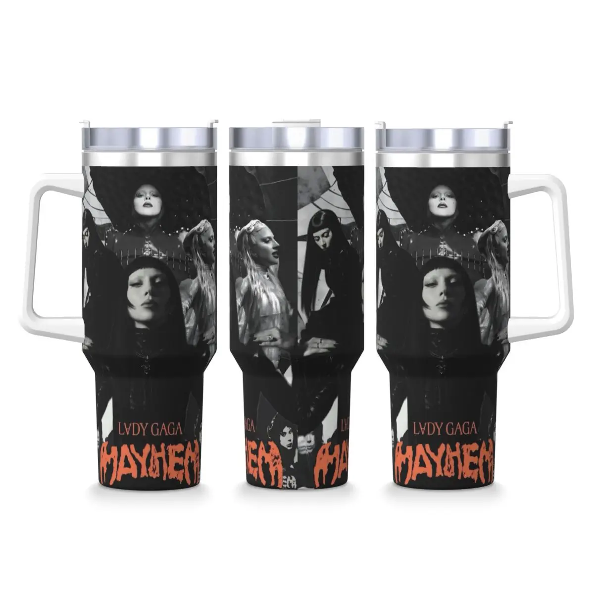 Lady Gaga Mayhem 2025 Album Stainless Steel Tumbler Travel Car Mugs Thermal Cups Heat  Hot Drinks Milk Tea Water Bottle