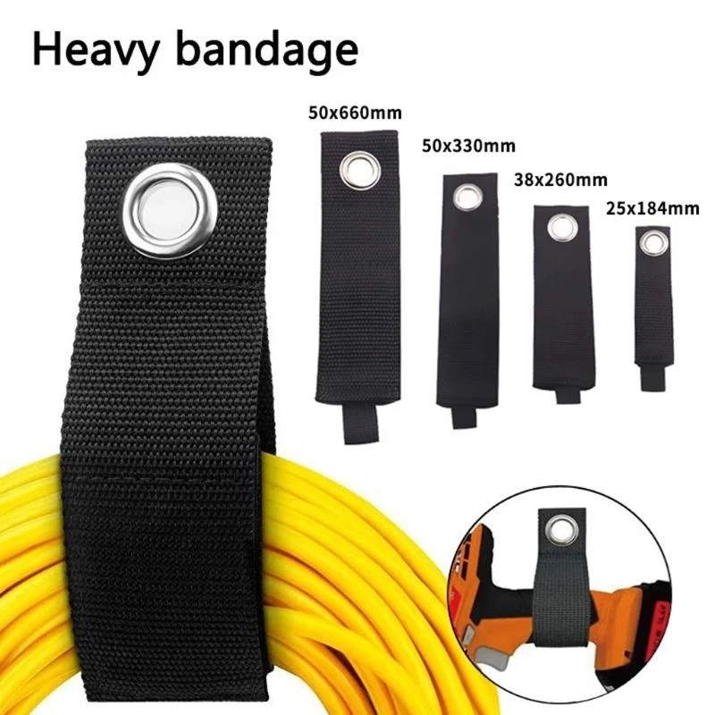 K0EF 10 Pcs Heavy Duty Extension Cord Holder Hook Loop Storage Strap