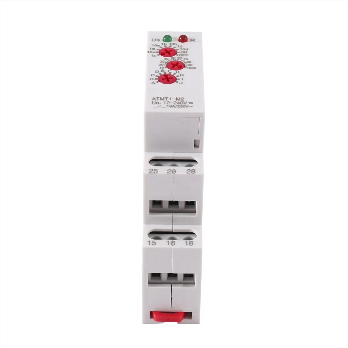 A003 12-240VAC/DC Din Rail Type Time Delay Relay 16A/250VAC Multifunction Timer Relay with 10 Function Choices, ATMT1-M2