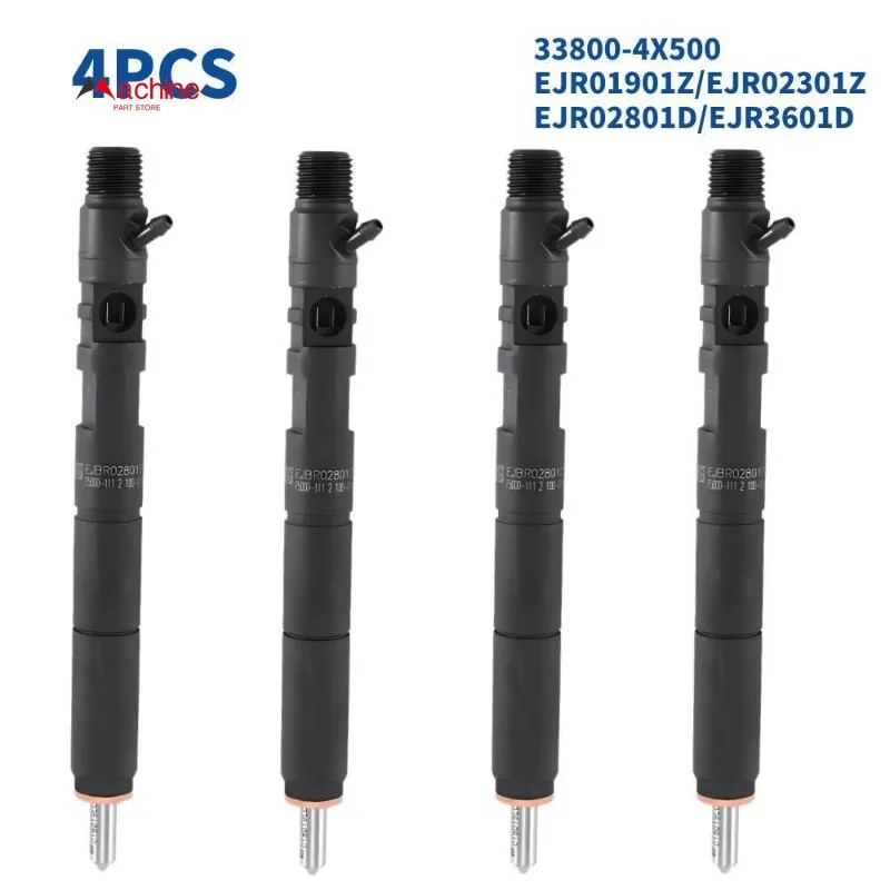 4Pcs Fuel Injector EJBR02801D 33800-4X500 For Hyundai Terracan Kia Carnival 2.9L DIeseal Engine