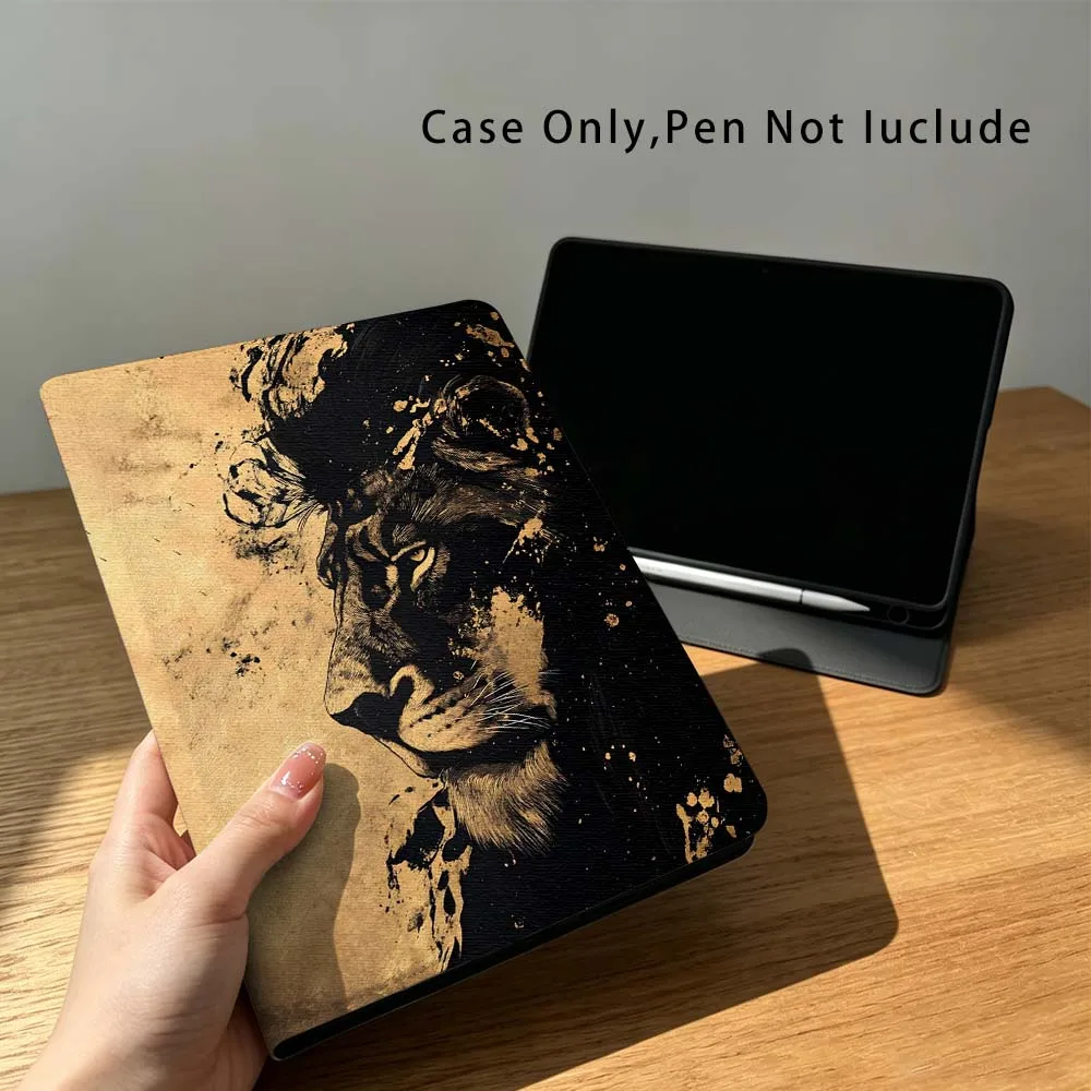 Cool Lion Pattern Fashion For Xiaomi Poco Redmi Pad 8 2 4 5 6 6S 7 7S SE Pro 14 11 11.2 12.1 12.5 Inch Tablet Case