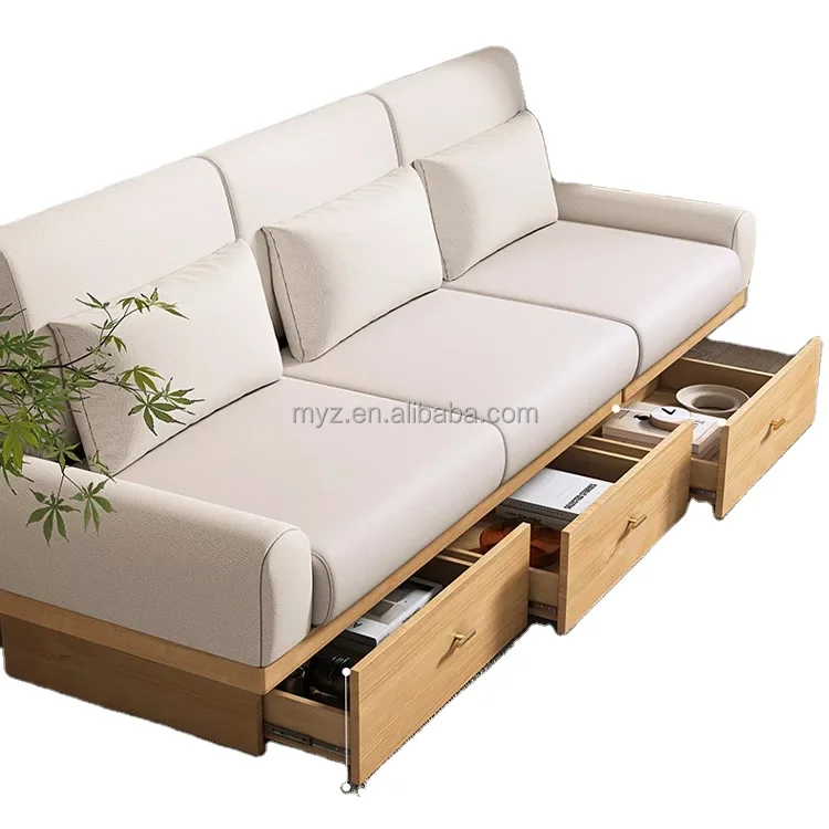 

High Quality E0 Friendly Environment Materials Hot Sale Wood Sofa Sets For Living Room Modern Sofa Bed