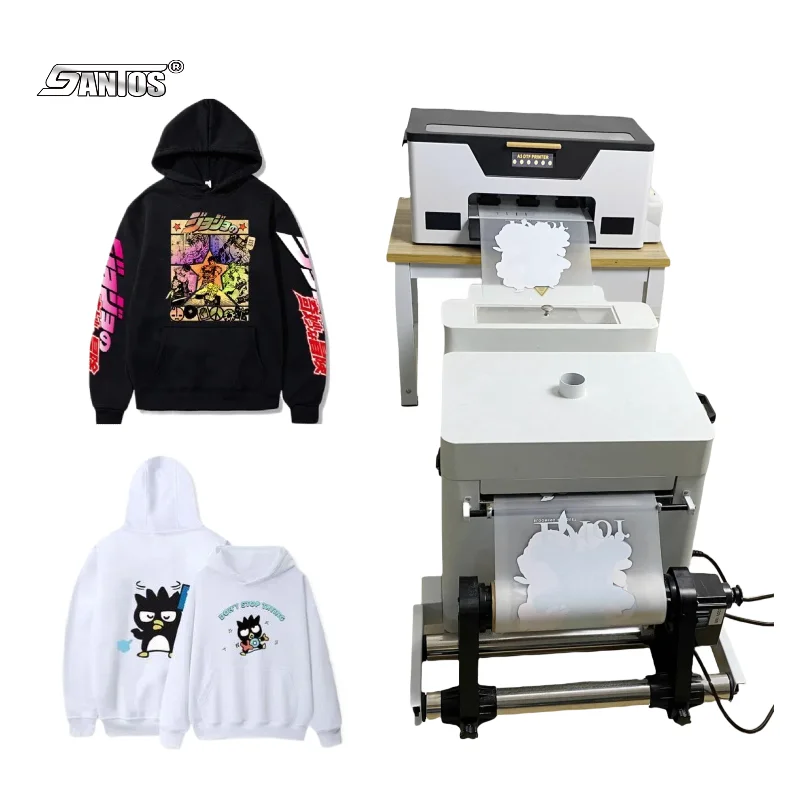 Hot Selling A3 PET Film T-shirt Hoodies Coat Socks Schoolbags Printer with ONE Xp600 EPS Print Head Direct-to-film Dtf Printer