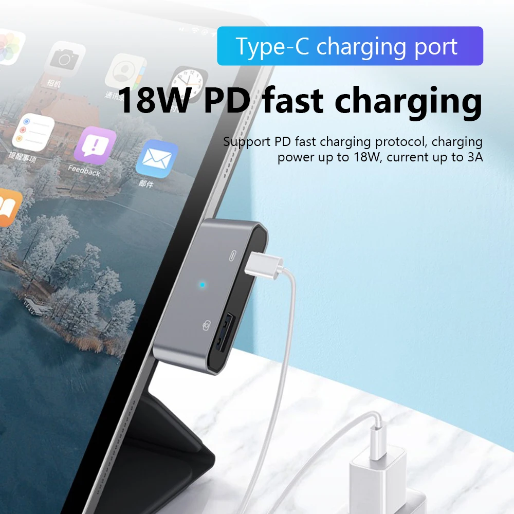 Olaf USB C Docking Station Type C To USB 3.0 PD SD TF Card Reader Adapter PD Fast Charging OTG Expansion HUB For Tablet Laptop