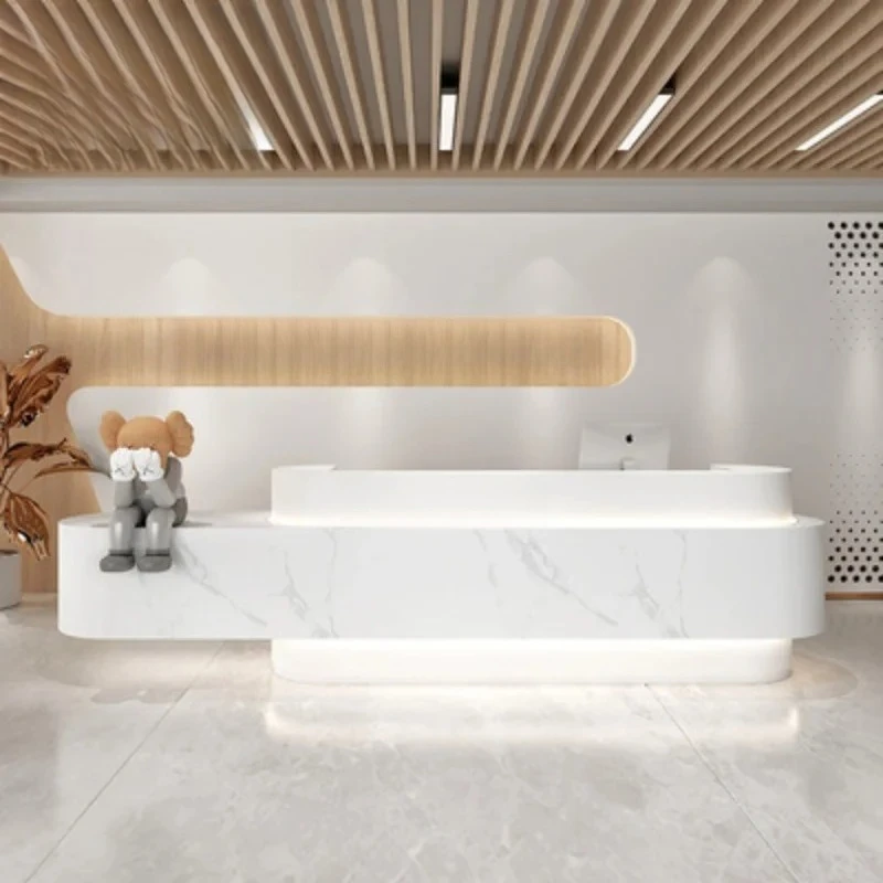 

Стойка регистрации салона красоты Ompany, магазин одежды в отеле, стойка регистрации, современная простая офисная мебель, стойка регистрации и стол YS40CC