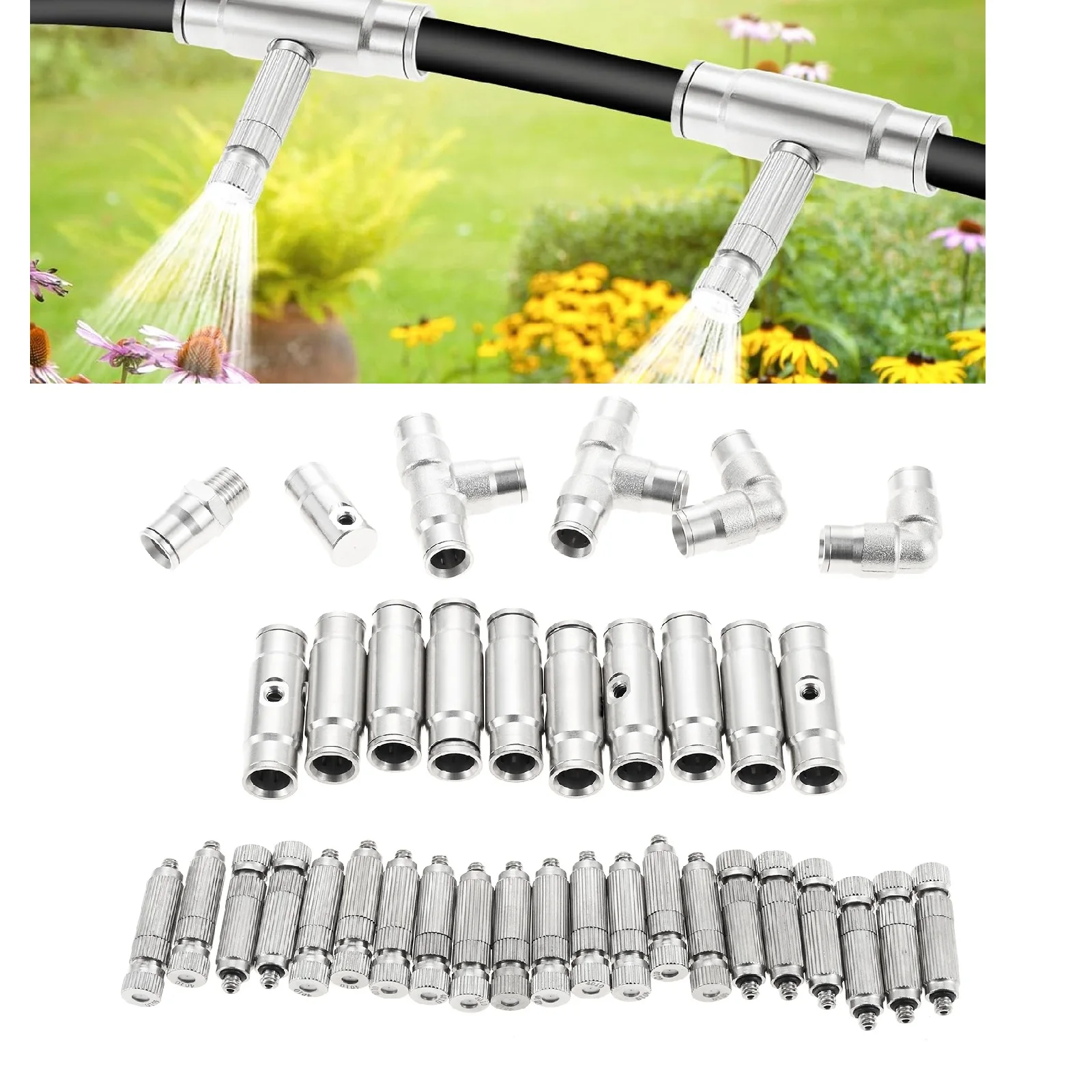 27pcs Brass Misting Nozzles 3/8