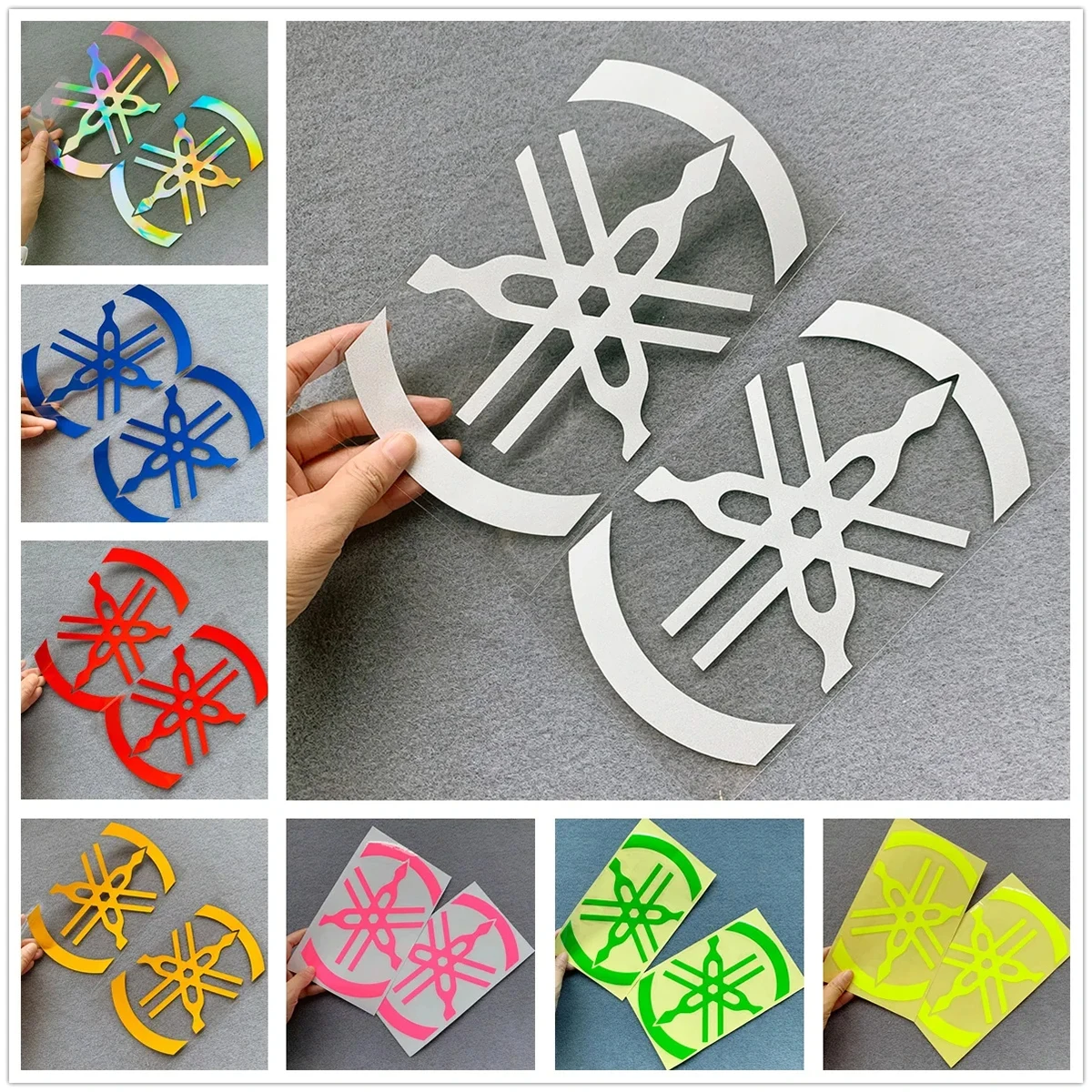 2PCS/SET Multicolor Abstract Geometric Stickers, Waterproof Decals for Motorcycle & Scooter Decor