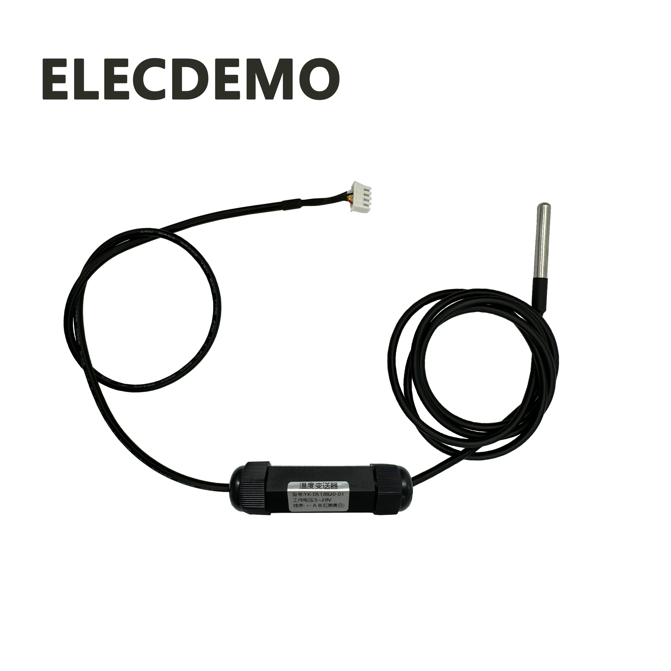 High Precision 18B20 Temperature Sensor Probe with RS485 Communication Waterproof MODBUS Industrial Acquisition Module