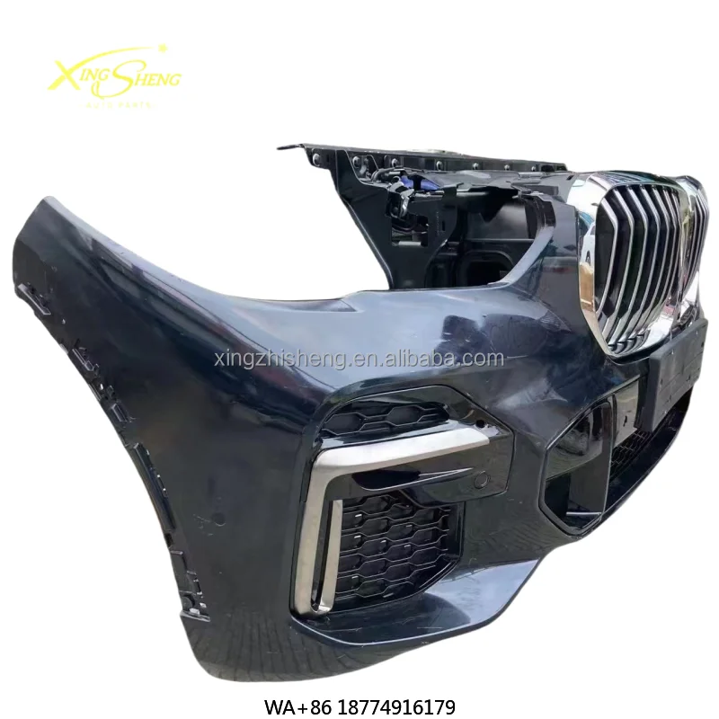 

2019-2022 для X5 G05 G18, решетка переднего бампера, фара, резервуар для воды, капот, крыло, нос в сборе, оригинальные автомобильные бамперы для X5