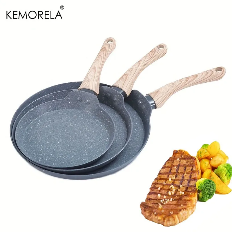 

3PCS Korean Frying Pan 6/8/10inch Multifunctional Non-Stick Pan Skillet Cauldron Induction Cooker Pan Pancake Egg Gas Stove Home