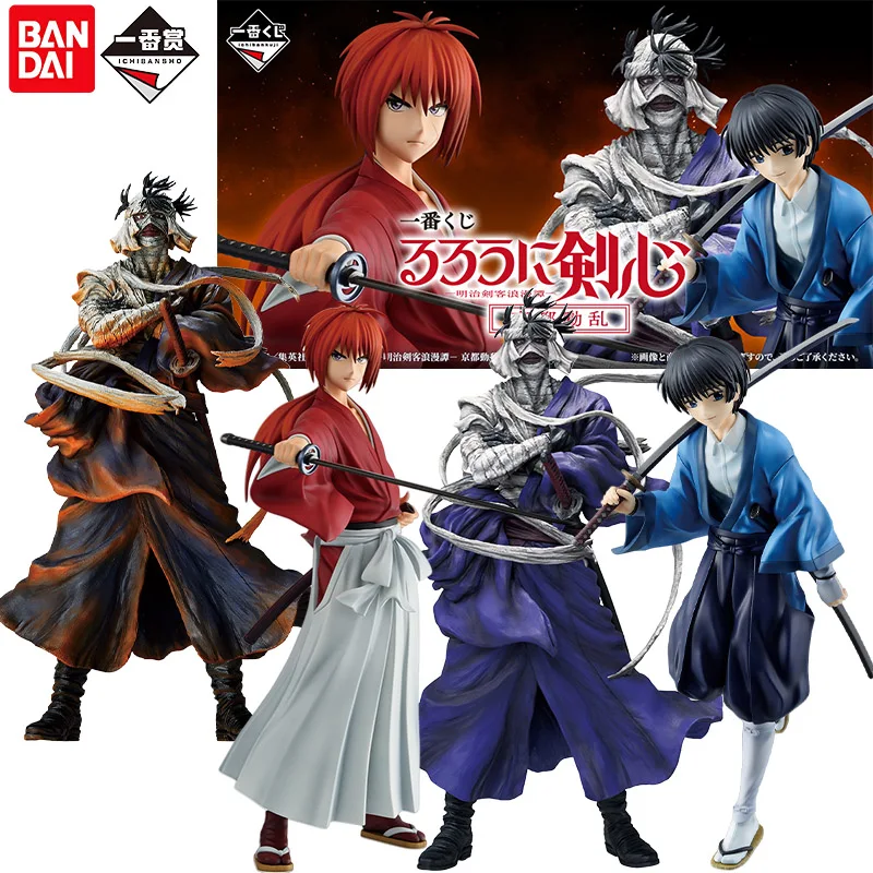 

Bandai натуральная Ichiban Rurouni Kenshin аниме-фигурка Himura Kenshin Shishio Makoto экшн-игрушки для детей подарок Коллекционная модель