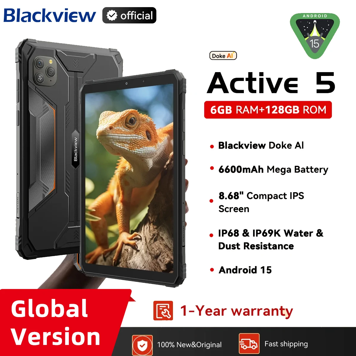 Blackview Active 5 Rugged Tablet 8.68