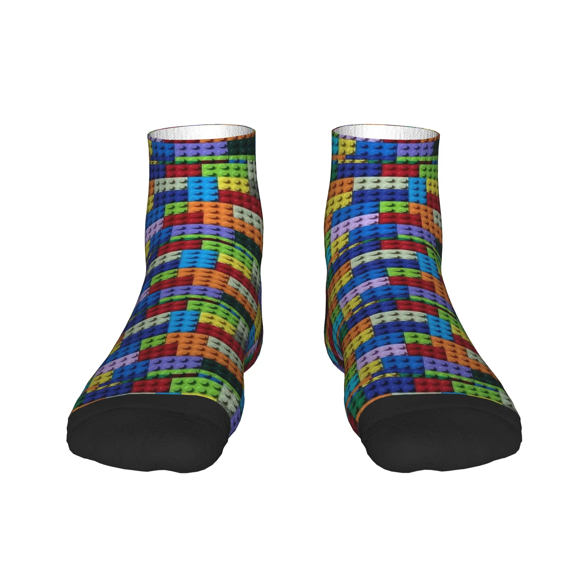 Men's Socks Danish Building Blocks Colorful Print Funny Comfort Soft Ankle Sock Summer  Design Climbing Anti-Slip Socks