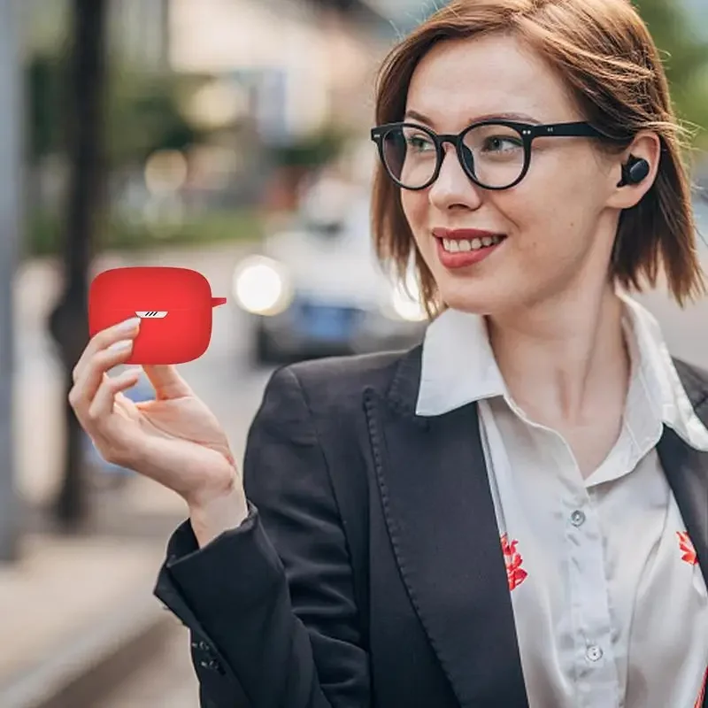 Bezprzewodowe etui na słuchawki douszne Miękka silikonowa osłona ochronna na ładowarkę Nadaje się do JBL TUNE BUDS Pyłoszczelna, odporna na zarysowania obudowa