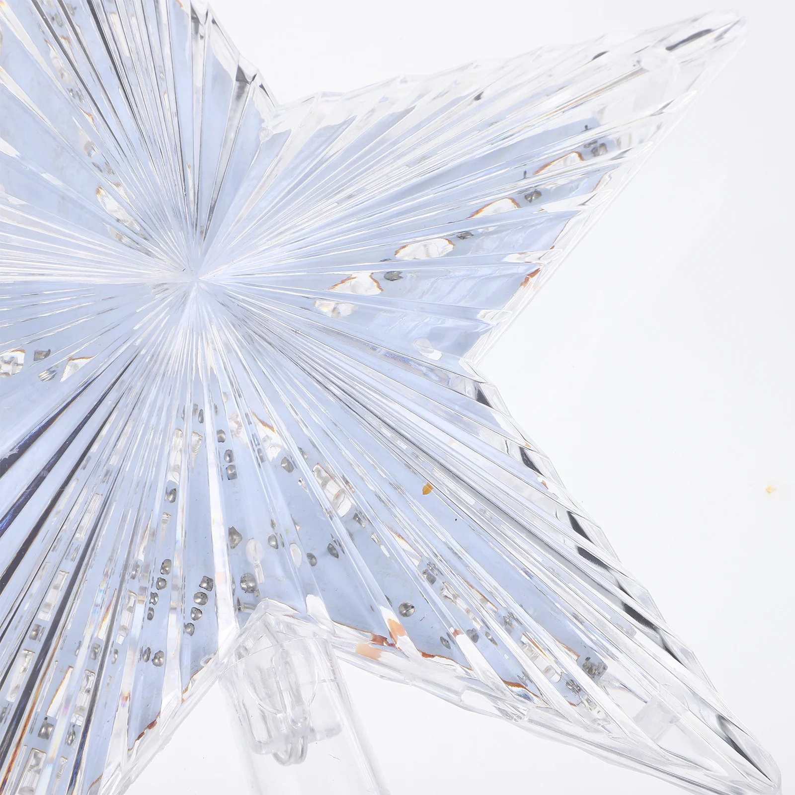 

Christmas Tree Star Topper Light LED Warm White Crystal Clear Flashing Decorative Ornament for Home Office Party