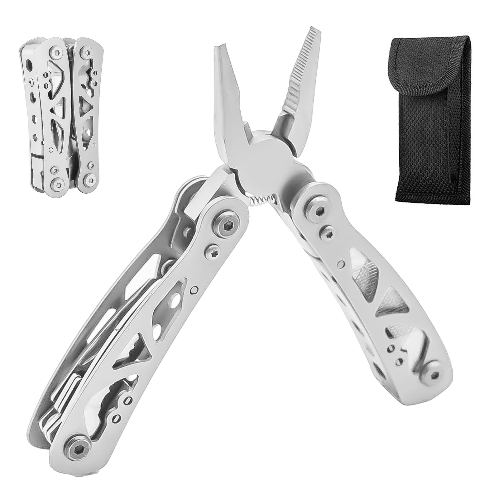 Stainless Steel Plier Portable Multitool Folding Plier Knife Outdoor EDC Camping Pocket Knife Multifunction Screwdriver HandTool