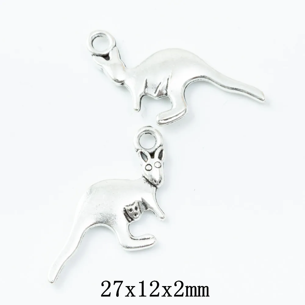 100pcs kangaroo Craft Supplies Charms Pendants for DIY Crafting Jewelry Findings Making Accessory 636