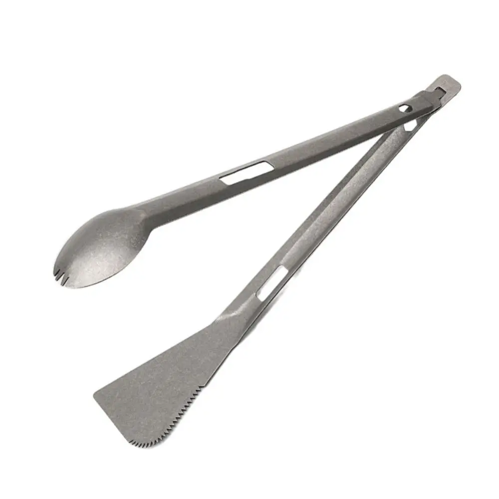 

Посуда для приготовления пищи на природе для барбекю, титановая одноразовая посуда для приготовления пищи на природе, съемная лопатка и ложка