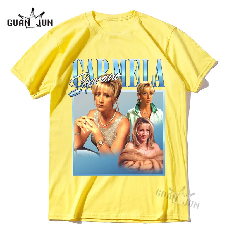 CARMELA SOPRANO Tshirt Mafia Graphic Printed Tee Men Women Unisex Fall T Shirt American Fashion Harajuku Men Tops